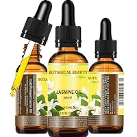 JASMINE OIL Natural 0.33 Fl.oz.- 10 ml. for Face, Skin, Body, Hair and Nail Care, All Skin Types, Beauty Oil by Botanical Beauty