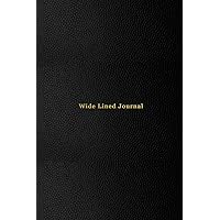 Wide Lined Journal: Easy to use journal for dementia, alzhiemers and lewy body patients | Memory record and recall lined composition book for seniors | Professional black cover design