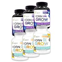 Growth & Sleep Wellness 6 Pack - Supply: 3-Month Bundle - I Can Grow + Night-Time Aid for Kids 10+ & Teens | Natural Development Support, Enhanced Sleep Quality | Made in USA | GMP | 3rd Party Tested
