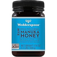 Wedderspoon Raw Premium Manuka Honey, KFactor 12, 17.6 Oz, Unpasteurized, Genuine New Zealand Honey, Non-GMO Superfood, Traceable From Our Hives To Your Home