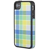 Speck Products SPK-A1054 FabShell Fabric Hard Shell Case for iPhone 4S - 1 Pack - Halftone Plaid Blue/Yellow
