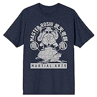 Dragon Ball Z Master Roshi Turtle School Men's Navy Heather T-Shirt
