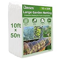 DAYGOS Garden Mesh Netting Pest Barrier, 10 x 50 Ft Ultra Fine Insect Bug Netting for Garden, Plant Netting for Fruits, Row Covers for Vegetables, Mosquito Netting for Patio