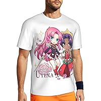 Anime Revolutionary Girl Utena T Shirt Mens Summer O-Neck Shirts Casual Short Sleeves Tee