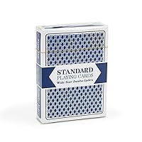 Brybelly Single Blue Deck, Wide Size, Jumbo-Index, Plastic-Coated Playing Cards