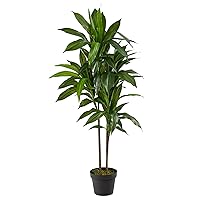 Real Touch Leaves Artificial Dracaena Plant, 4ft, Green
