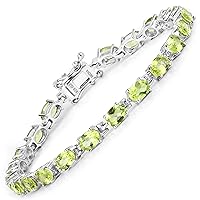 9 Carats Genuine Amethyst Garnet Peridot Citrine 925 Sterling Silver Tennis Bracelet Birthstone Birthda Gifts