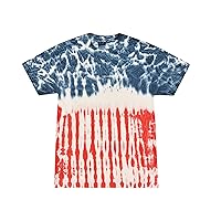 Tie-Dye T-Shirts, Patriotic Colors, 100% Pre-Shrunk Cotton, Adult Sizes, Short Sleeve