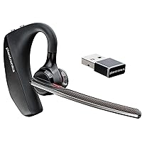 Plantronics - Voyager 5200 UC (Poly) - Bluetooth Single-Ear (Monaural) Headset - USB-A Compatible to connect to your PC and/or Mac - Works with Teams, Zoom & more - Noise Canceling,Black