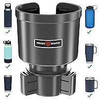 Upgraded Car Cup Holder Expander Adapter with Offset Adjustable Base, Compatible with Yeti 14/24/36/46oz Ramblers, Hydro Flasks 32/40oz, Other Large Bottles Mugs in 3.4