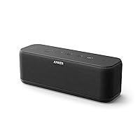 Upgraded, Anker Soundcore Boost Bluetooth Speaker with Well-Balanced Sound, BassUp, 12H Playtime, USB-C, IPX7 Waterproof, Wireless Customizable EQ via App, Stereo Pairing