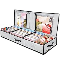 BALEINE Christmas Wrapping Paper Storage Organizer with Flexible Partitions and Pockets, 40
