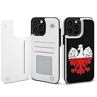 Poland Flag Polish Eagle Phone Case Compatible with Wallet Case Protection Card Holder Cell Phone Cover Women Men