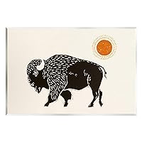 Stupell Industries Boho Bison Facing Left Wall Plaque Art by Victoria Barnes