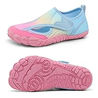 XIHALOOK Water Shoes for Kids Boys Girls Wide Toe Barefoot Quick Dry Beach Swim Pool Aqua Sports Shoes