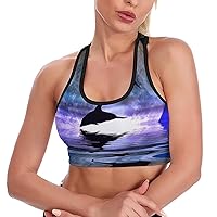 Moon Dolphin Breathable Sports Bras for Women Workout Yoga Vest Underwear Crop Tops Gym