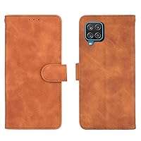 Flip Case Cover Wallet Case for Samsung Galaxy A12/M12, PU Leather Wallet Case with Credit Card Holder Wrist Strap Shockproof Protective Cover for Samsung Galaxy A12/M12 Phone Back Cover