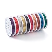 Pandahall 10Rolls Gauge 24 Copper Wire Jewelry Beading Craft Wrapping Making Mixed Color 0.5mm 9m/roll