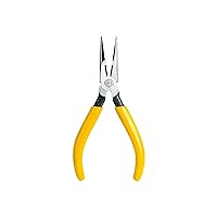 JIC-842 Telecom Long Nose D Type Pliers with Yellow Handles, 6-3/4