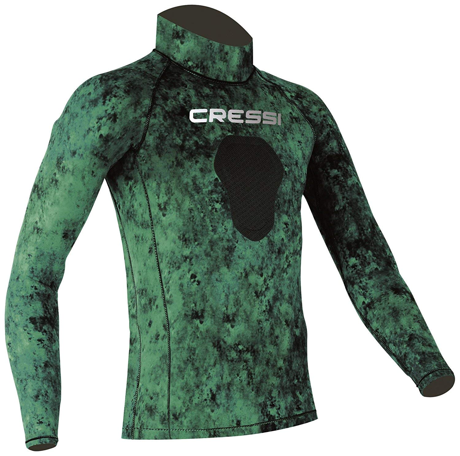 Cressi Camouflage Rash Guard for Scuba Diving Videomakers and Spearfishing - Crew-Neck- get the Hunter equipment
