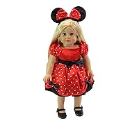American Fashion World Red Little Mouse Halloween Costume for 18-inch Dolls| Premium Quality & Trendy Design | Dolls Clothes | Outfit Fashions for Dolls for Popular Brands
