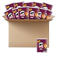 Pringles Potato Crisps Chips, Lunch Snacks, Office and Kids Snacks, Grab N' Go, BBQ (12 Cans)