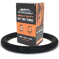 Heavy Duty Fat Tire Tube (Single) - Military-Grade Butyl Rubber, 3.5mm Base Thickness, Schrader Valve - Ideal for Electric Bikes, Mountain Bikes, and Traditional Fat-Tire Bikes - 26x4