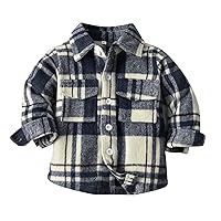 Baby Tees Boy Toddler Boys Long Sleeve Winter Autumn Shirt Tops Coat Outwear For Babys Clothes Plaid Tops Teenage