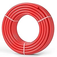 VEVOR PEX Pipe 3/4 Inch, 100 Feet Non-Oxygen Barrier PEX-B Flexible Pipe Tubing for Potable Water, for Hot/Cold Water & Easily Restore, Plumbing Applications with Free Cutter & Clamps,Red