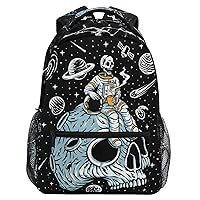 MNSRUU Student Travel School Backpack Astronauts Skull Planet College Laptop Backpacks Business iPad Tablet Computer Bookbags for Adult Teen One Size