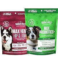 Mighty Petz MAX Hemp Glucosamine for Dogs MAX 5-in-1 Probiotics for Dogs Bundle