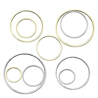 100Pcs Round Earring Beading Hoop Rings,5Sizes Earring Finding Open Bezels Linking Rings Beading Hoop Earrings Pendant for DIY Craft Jewelry Making,Earring Necklace,Crafts Supplies