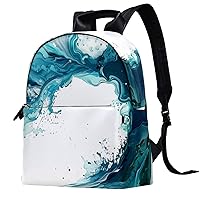 Travel Backpack,Work Backpack,Back Pack,Turquoise Sea Surf,Backpack