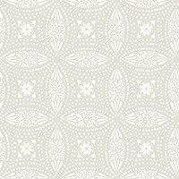 Roommates RMK12173WP Taupe Overlapping Medallions Peel and Stick Wallpaper