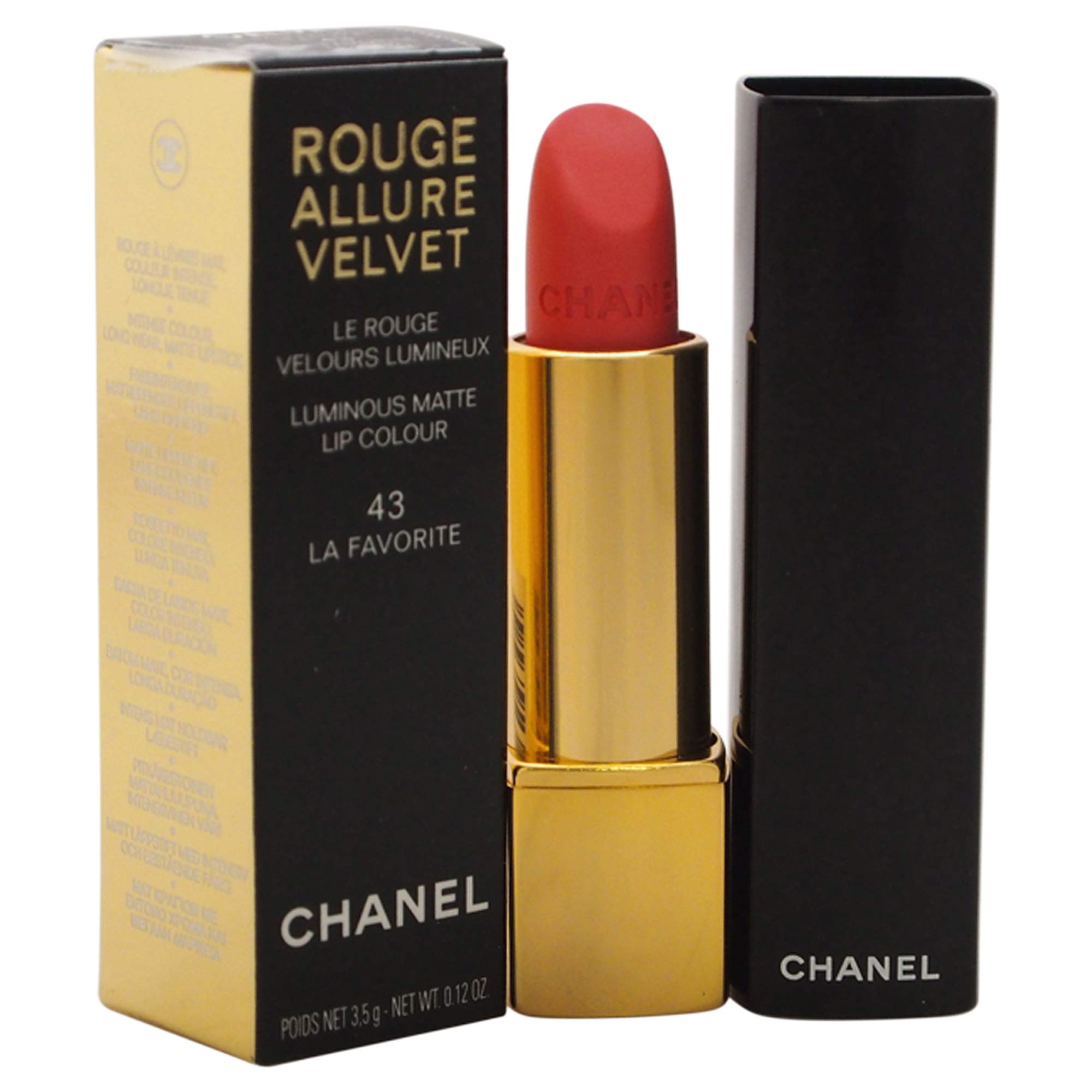 Son Chanel 43 La Favorite  Rouge Allure Velvet Hồng Cam Rạng Ngời  Thế  Giới Son Môi