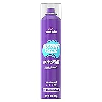 Aussie Instant Freeze Hair Spray for Curly Hair, Straight Hair, and Wavy Hair, 10 oz