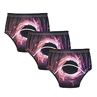 ALAZA Galaxy and Black Hole Cotton Potty Training Underwear Pants for Toddler Girls Boys, 2t, 3t, 4t, 5t
