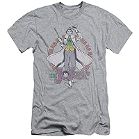The Joker - Maniacal Slim Fit Adult T-Shirt in Heather