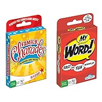 Outset Media Family Charades and My Word! Travel Friendly Card Games - for Ages 8 and up