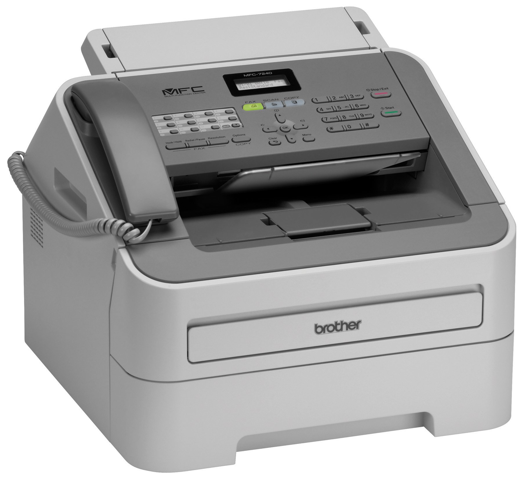 Brother Printer MFC7240 Monochrome Printer with Scanner, Copier and Fax,Grey, 12.2