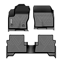 KYX All Weather Floor Mats for Ford Escape 2013-2019 / C-Max, TPE Rubber Car Floor Liners 1st and 2nd Row, Car Mats Accessories for 2013-2019 Escape Odorless Non-Slip
