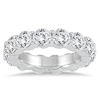 AGS Certified Diamond Eternity Band in 14K White Gold (6 1/2-7 1/2 CTW)