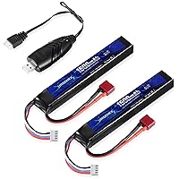 URGENEX Airsoft Battery 11.1V 1500mAh 35C High Discharge Rate Lipo Battery Pack with Deans T Plug Rechargeable 3S Lipo Battery for Airsoft Model Guns