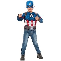 Rubie's Child's Captain America Muscle Chest Costume Shirt