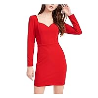 Crystal Doll Womens Juniors Double V Party Mini Dress Red 5