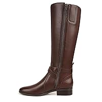 Naturalizer Womens Rena Knee High Riding Boot Dark Brown Leather Narrow Calf 9 M