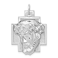 IceCarats 925 Sterling Silver Ecce Homo Jesus Christ Head Necklace Religious Pendant Christian Faith Charm