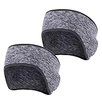 Obacle Ear Warmer Headband for Cold Weather Running Sweatband Sports Non Slip Thin Earmuff for Girls Women Men Fleece Headband Ear Cover Muffs for Jogging Cycling Riding Motorcycle Yoga, 2 Pack