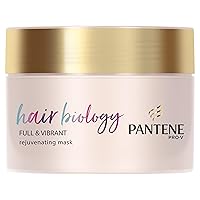 Pantene Hair Biology Hair Mask Full and Vibrant, Rejuvenating Hair Thickener Mask, Hair Repair Treatment For Fine, Thinning and Coloured Hair, 0% Parabens, Colourants and Mineral Oils, 160ml