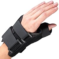 OTC Wrist-Thumb Splint, 6-Inch Petite or Youth Size, Lightweight Breathable, Small